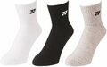 Yonex Socks 19141 White/Black/Grey 3-pack